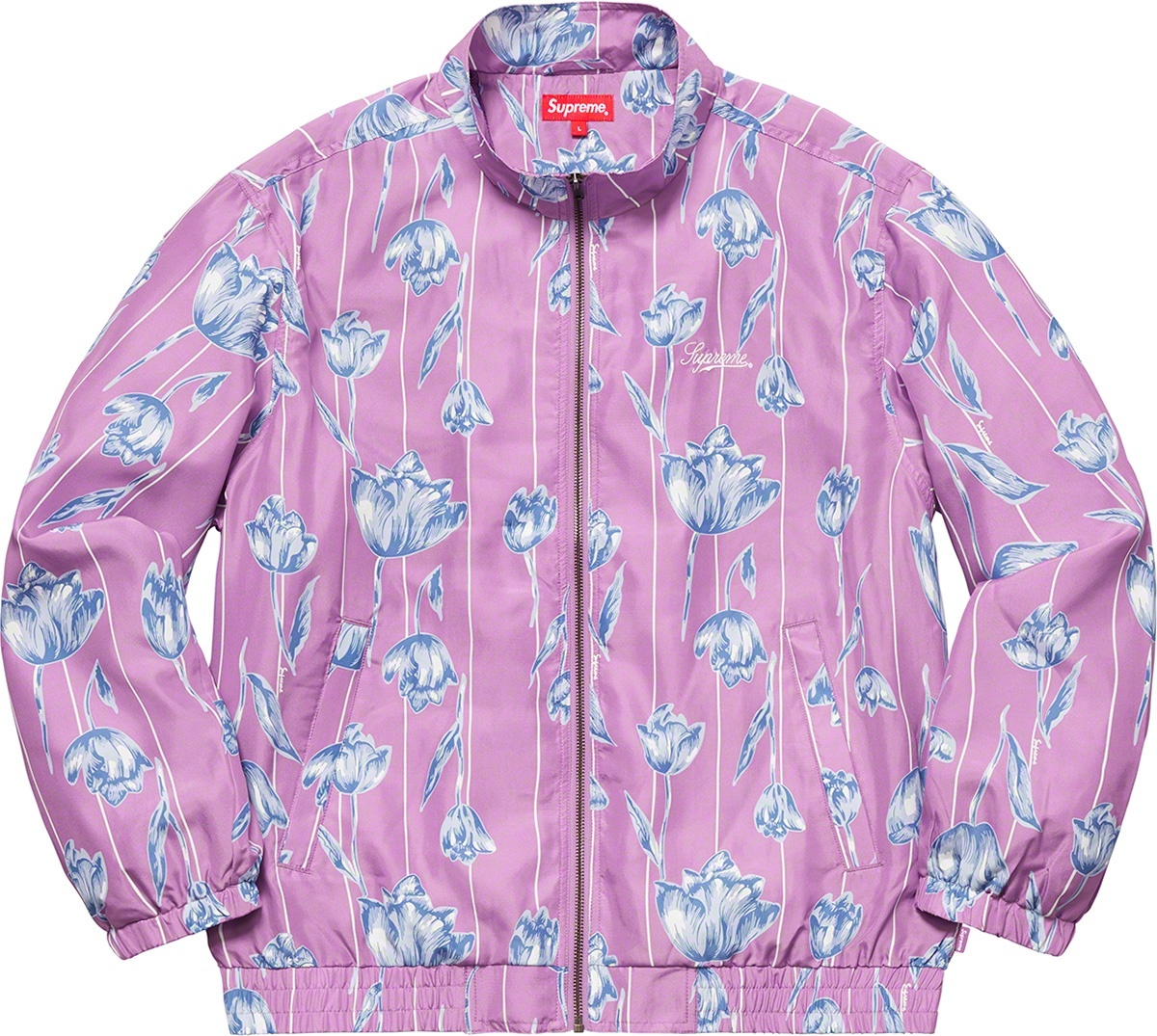 Floral Silk Track Jacket view 4